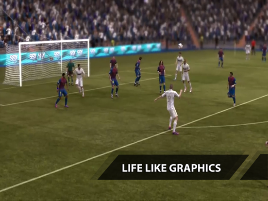 echte voetbalwedstrijd voor de UEFA Champions Leag iPad app afbeelding 4