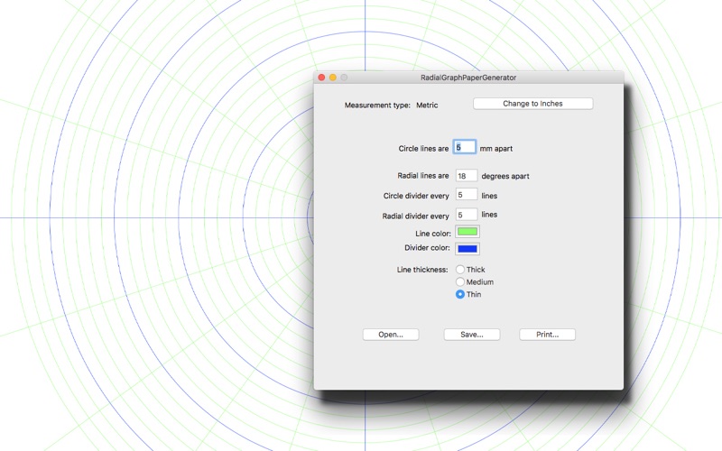 Screenshot #2 pour RadialGraphPaperGenerator