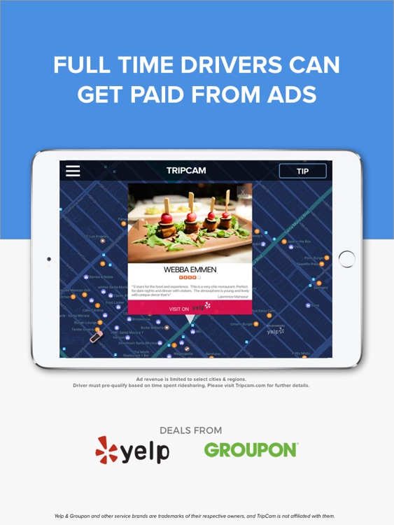 TripCam Tips & Advertising for Rideshare drivers