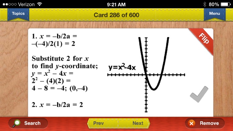 CLEP College Algebra Prep Flashcards Exambusters