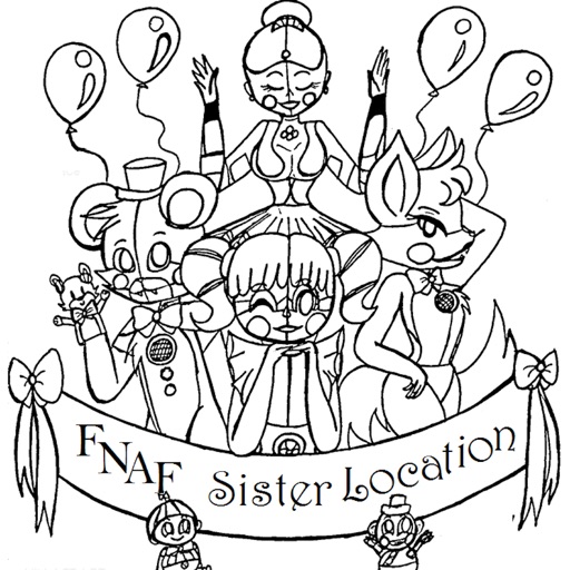 Coloring Pages For FNAF Sister Location Icon