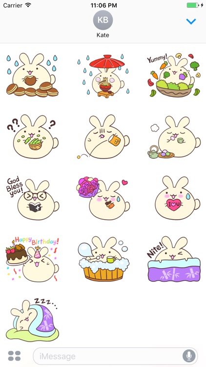 Fluffy The Funniest Rabbit Stickers