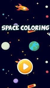 Rocket space coloring book for kids games screenshot #1 for iPhone