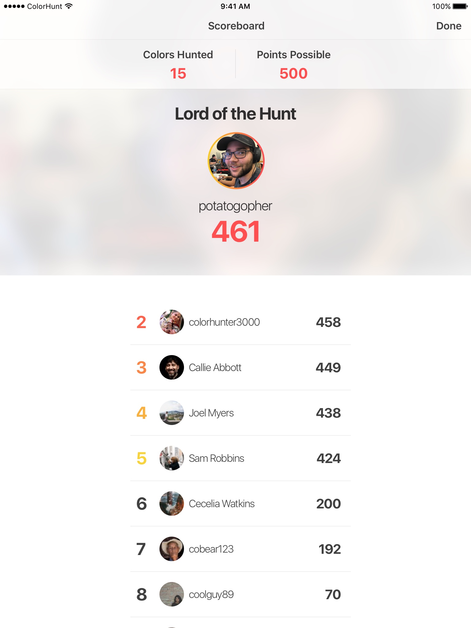 ColorHunt - Color Scavenger Hunt
