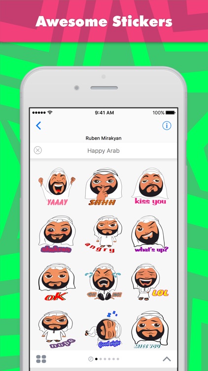 Happy Arab stickers by Mirakyan