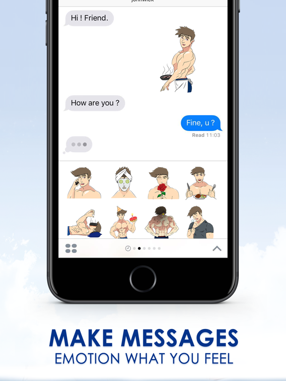 Screenshot #5 pour Sixpack lovers Stickers for iMessage
