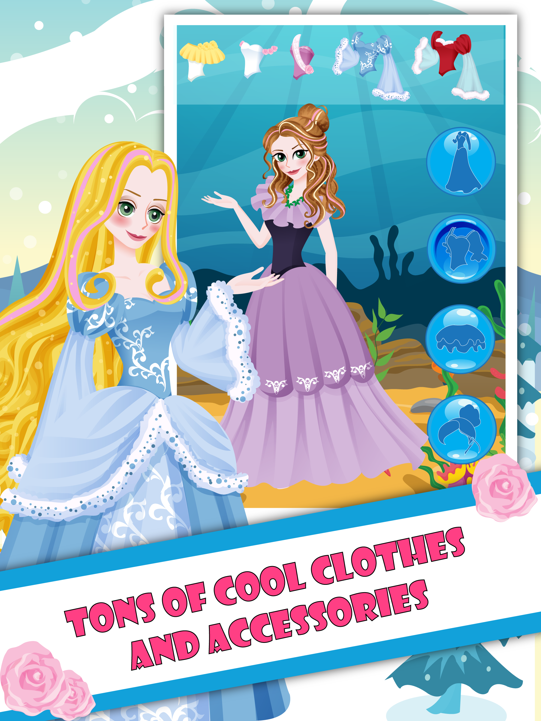 Sea Princess Dress Up - My Queen Girls Ocean