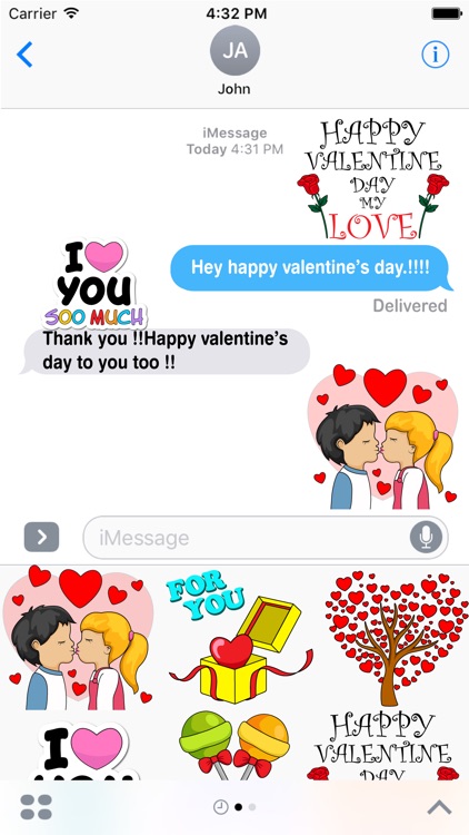 Romantic Valentine Stickers Pack screenshot-3