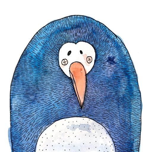 Cute Penguin! Watercolor Stickers