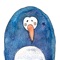 Cute Penguin! Watercolor Stickers
