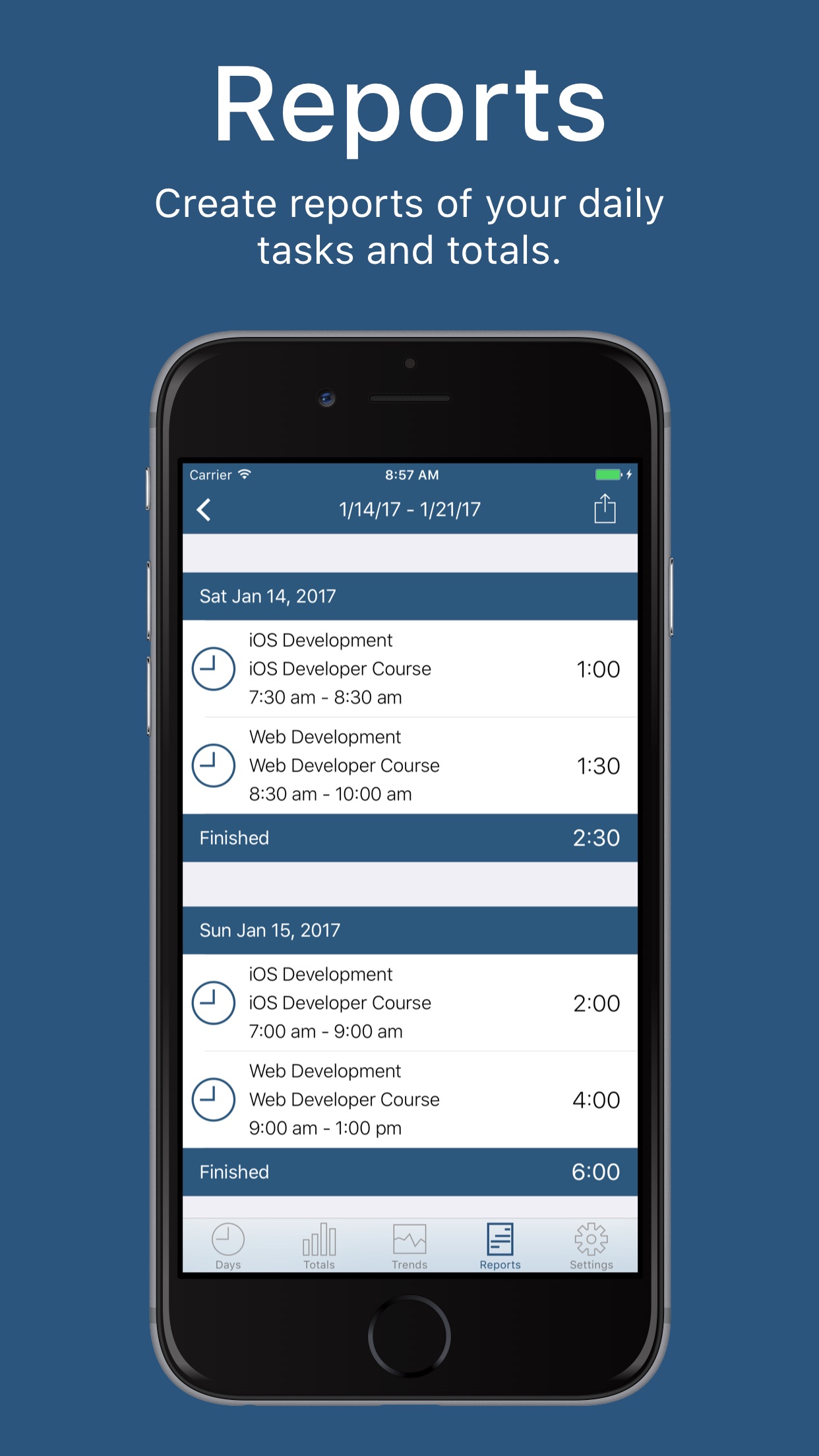Screenshot do app Time Manager - Daily Time Tracker