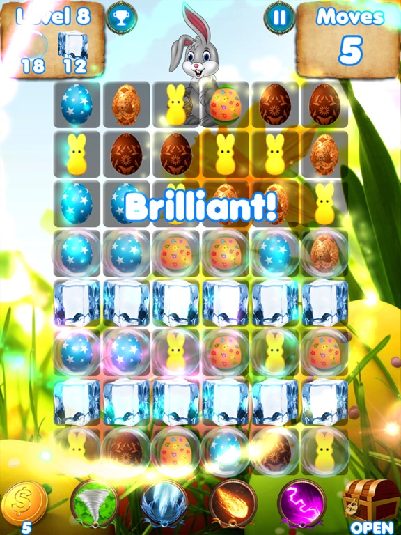 Easter Games Candy - match 3 for cute bunny hop iPad screenshot
