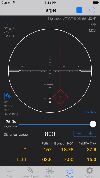 SBC - Ballistic calculator: ballistics trajectory