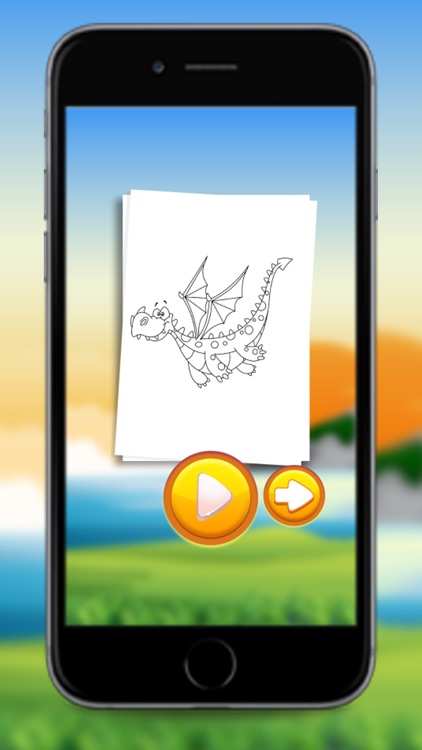 Dragons Coloring Book Game for Little Kids