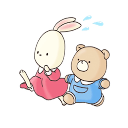 Bear And Rabbit Friends Animated Stickers Icon
