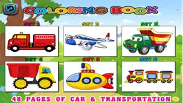 Game screenshot Kids Coloring Pages - Toddler Cars Transportation apk