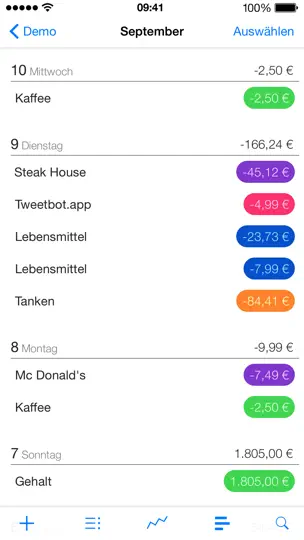 Screenshot von Finanzen 1 (Alte Version) auf dem iPhone 2