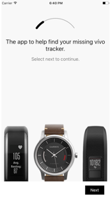 Finder for Vívo Lite - find your Garmin tracker screenshot