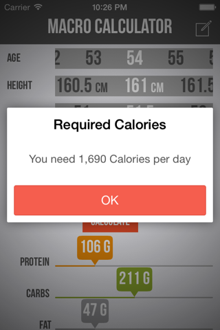 Macro Calculator - Mifflin-St Jeor Formula - náhled