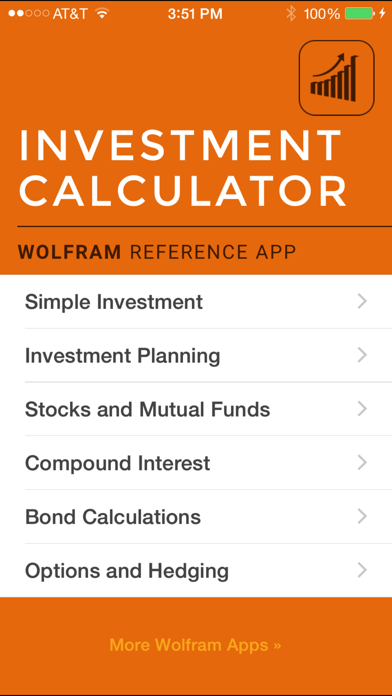 Screenshot #1 pour Wolfram Investment Calculator Reference App