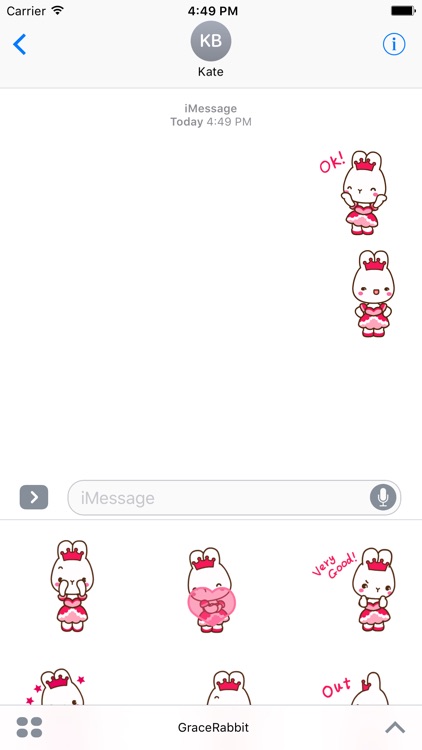 Grace Rabbit animated stickers