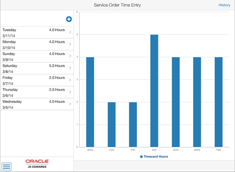 Service Work Order Time Entry Tablet for JDE E1