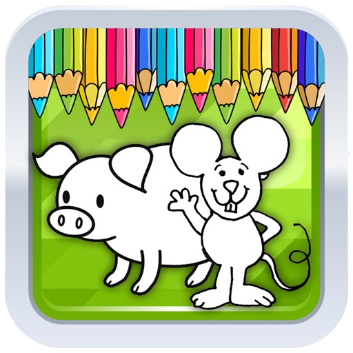 Kids Coloring Pages Mouse And Pep Pig Games Icon