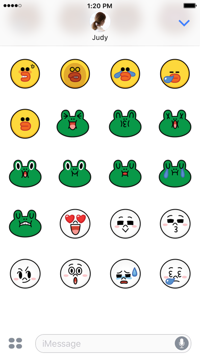 莎莉和朋友们的 Emoji贴纸 - LINE FRIENDS screenshot