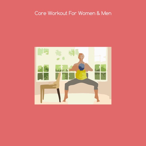 Core workout for women and men icon