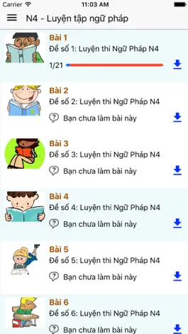 Game screenshot Ngữ Pháp tiếng nhật N1, N2, N3, N4, N5 hack