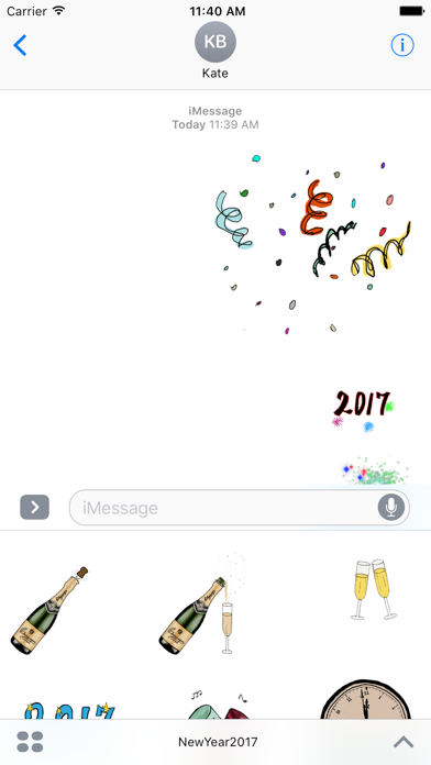 Happy New Year 2017 Animated Sticker Pack screenshot