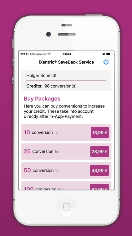 iXentric® SaveBack Service