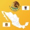 Flags and Maps of the States of Mexico