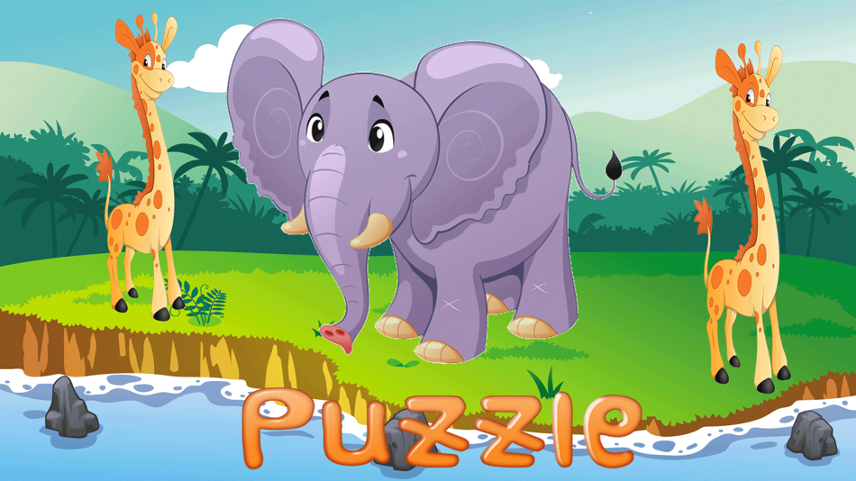 Elephant & Giraffe Puzzle Game Life Skill - 1.0 - (iOS)