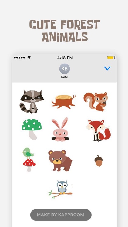 Cute forest animals Stickers screenshot-4