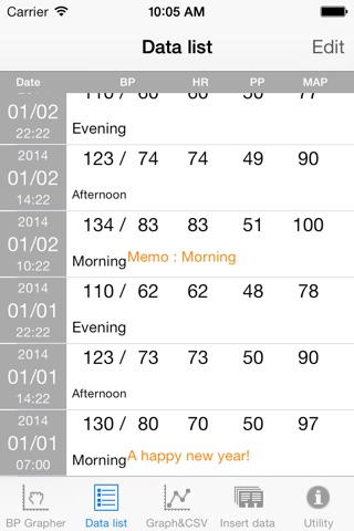 BP Grapher - record and chart screenshot 3