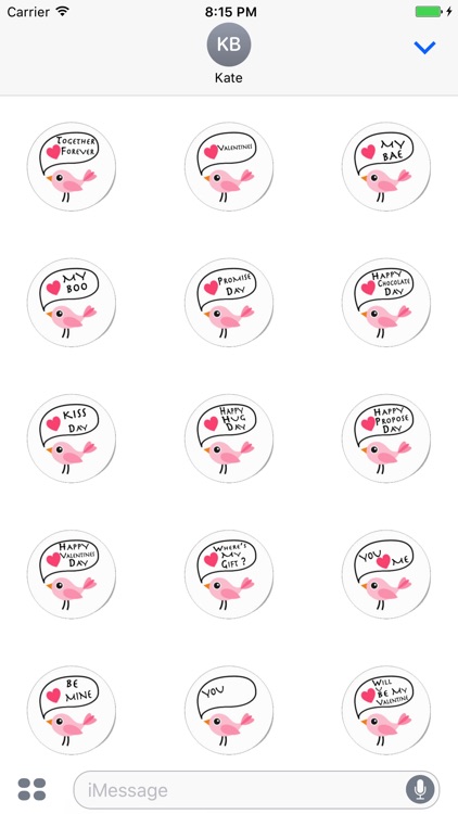 Love-Bird Stickers Pack For iMessage