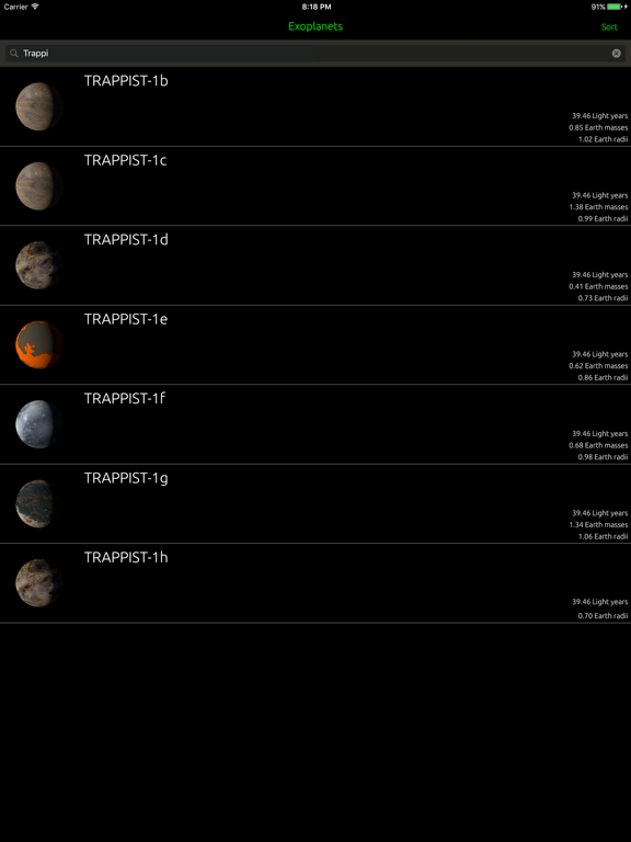 Exoplanets vs Earth iPad screenshot 5 - Education app