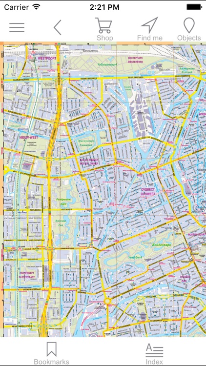 Amsterdam and suburbs. Tourist and road map.