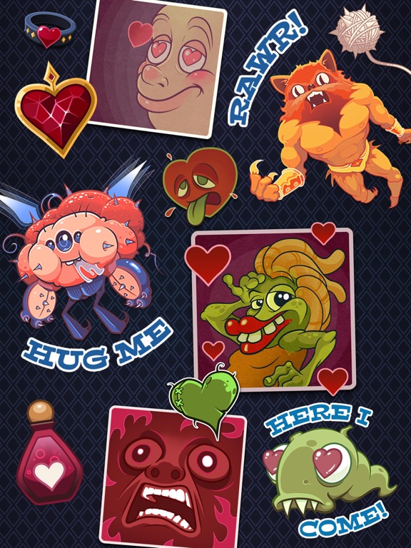 Screenshot #5 pour Crazy Valentines Day Stickers from Solitairica