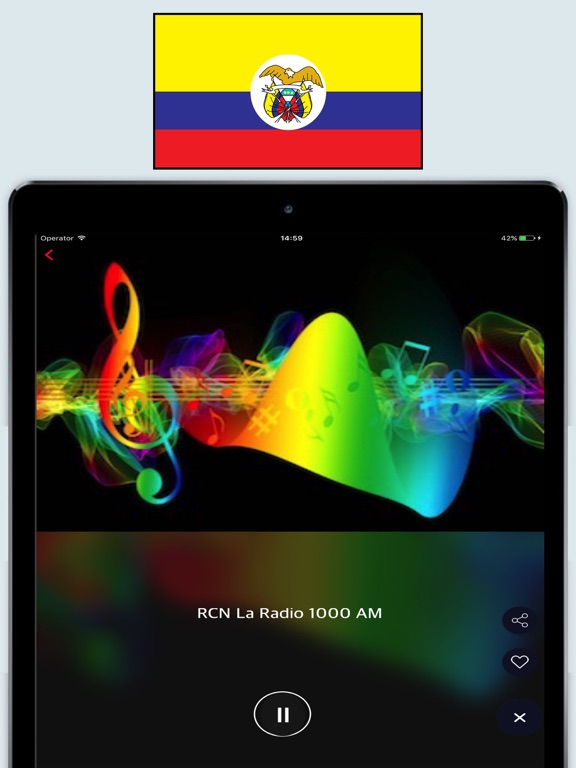 Radio Colombia FM / Radios Stations Online Live iPad screenshot 5 - Entertainment app