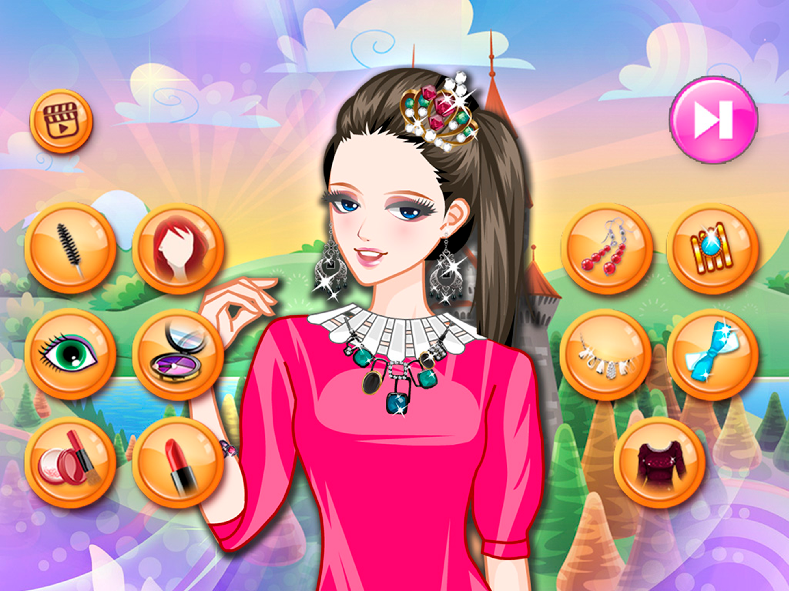 Purple Sky: Cinderella Makeup. Dressup a princess