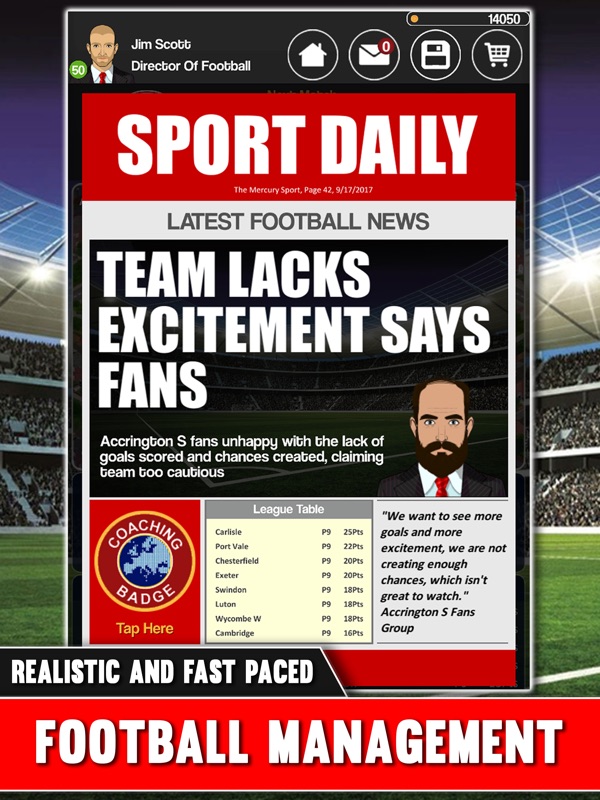 Club Soccer Director 2018 screenshot 10