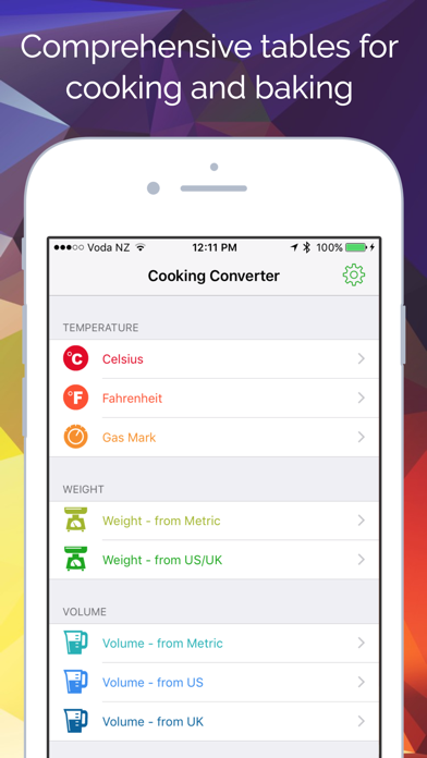 Cooking Converter - Weights, Volumes, Temperaturesのおすすめ画像1