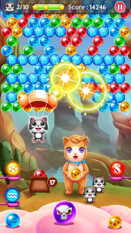 Witch Puzzle Kitty Cat Pop: Bubble Shooter Games screenshot-3