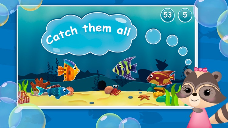 Candy Raccoon: Fishing for Kids screenshot-3