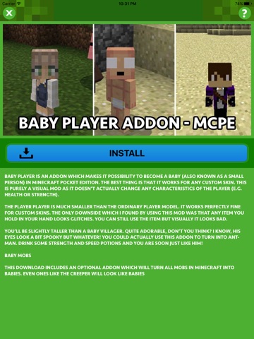 BABY ADDONS for Minecraft Pocket Edition PE screenshot 2