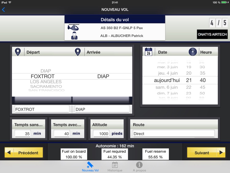 Plan de vol pour Hélicoptères