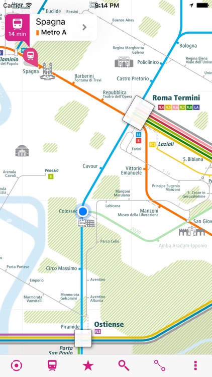 Rome Rail Map Lite by Urban-Map