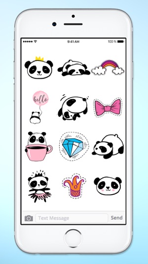 Panda Bear Patches Sticker Pack(圖4)-速報App